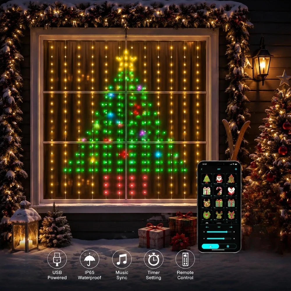 Outdoor LED Pixel Curtain Ligh - Led Lighting Wall Decor recension och pris