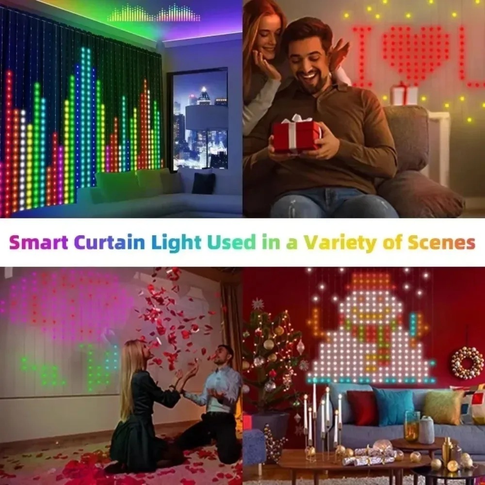 Outdoor LED Pixel Curtain Ligh - Led Lighting Wall Decor recension och pris