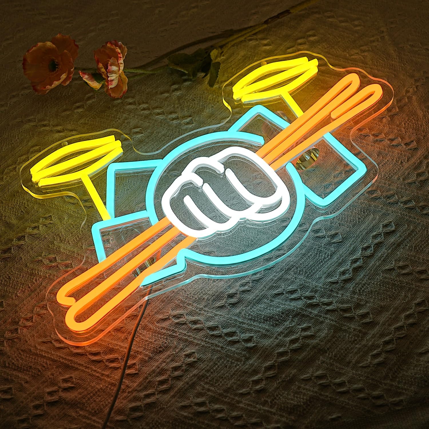 Drum Set Neon Sign USB Powered - Lighting Decoration Ideas recension och pris
