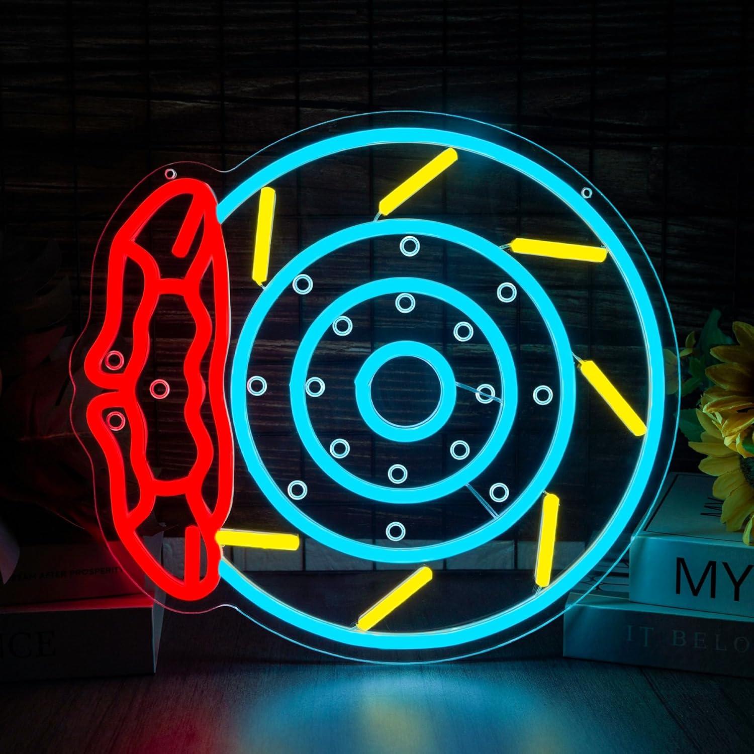 Brake Pads Neon Sign LED Garag - Led Lighting Wall Decor recension och pris