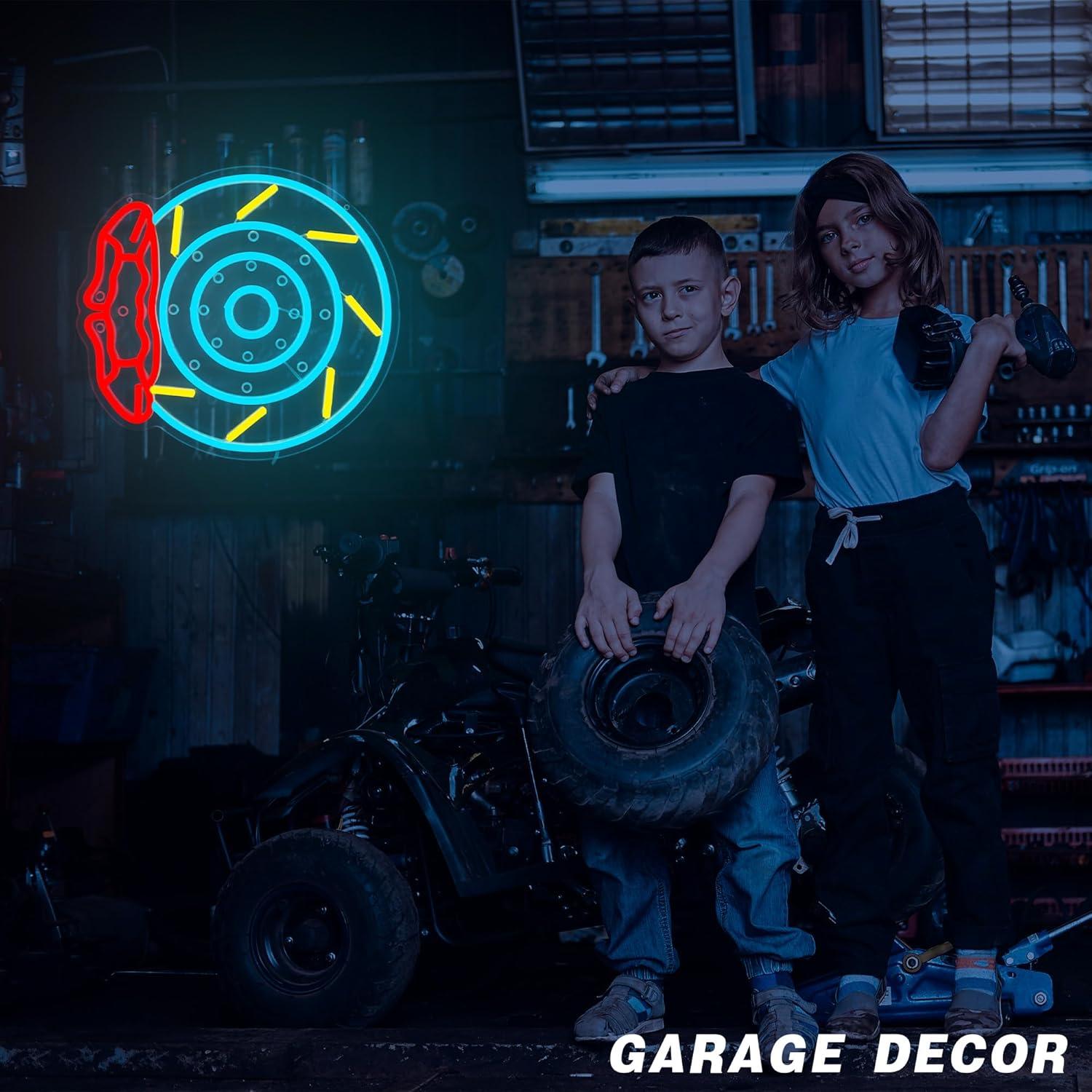 Brake Pads Neon Sign LED Garag - Led Lighting Wall Decor recension och pris