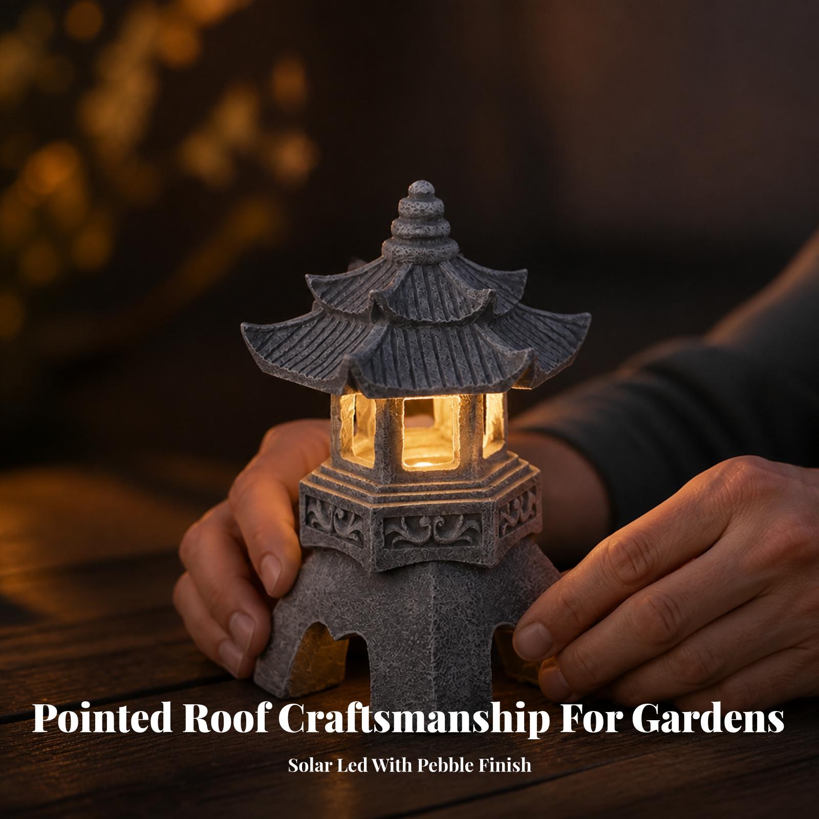 Chinese Pagoda Solar Lantern R - Lantern Paper Solar recension och pris