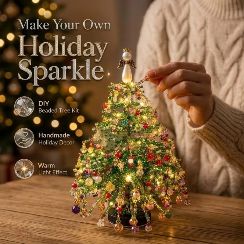 DIY Beaded Christmas Tree Kit  - Home Decor Lighting Tree recension och pris