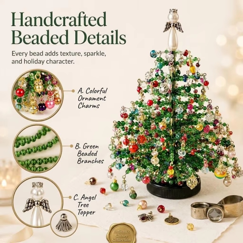 DIY Beaded Christmas Tree Kit  - Home Decor Lighting Tree recension och pris