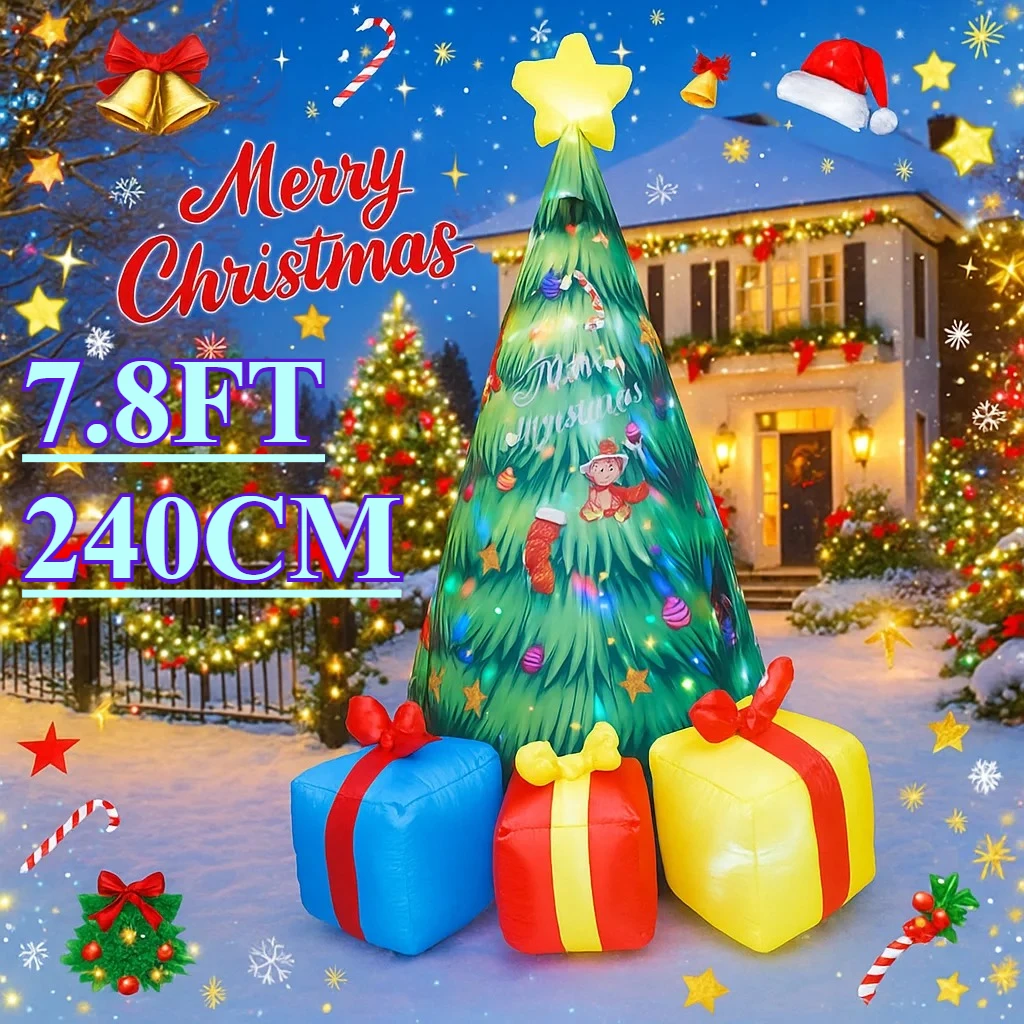 7.8FT Inflatable Christmas Tre - Home Decor Lighting Tree recension och pris