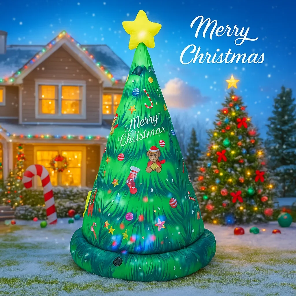 7.8FT Inflatable Christmas Tre - Home Decor Lighting Tree recension och pris