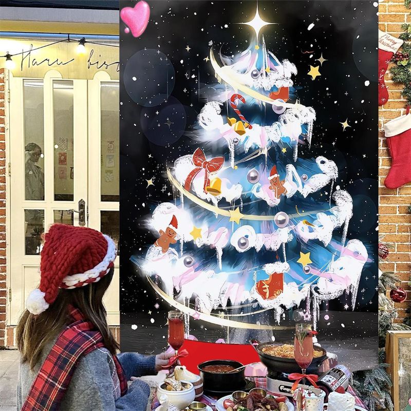 VIKAMA Wall Tapestry Blue Ice  - Home Decor Lighting Tree recension och pris