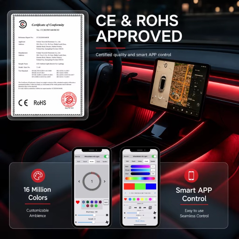 Car Ambient Light Kit 18 in 1/ - Ambient Led Strip recension och pris