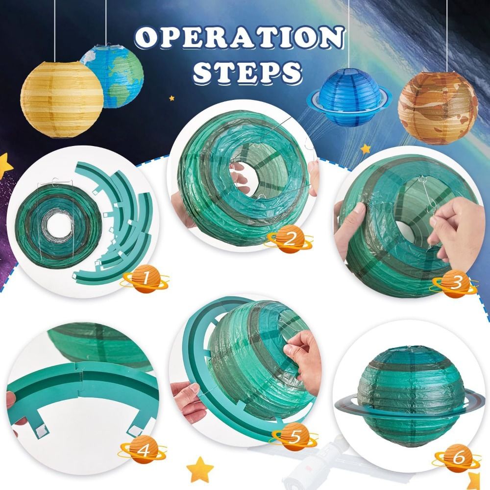 Galaxy Space Theme Hanging Pla - Lantern Paper Solar recension och pris
