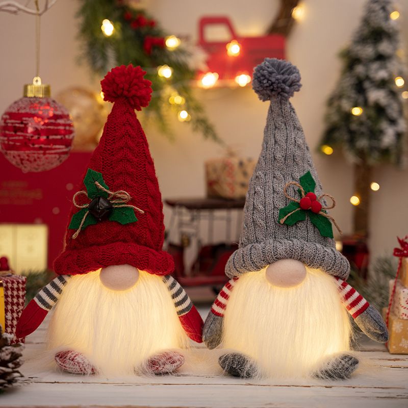 Glowing Knitted Gnome Doll wit - Home Decor Lighting Tree recension och pris