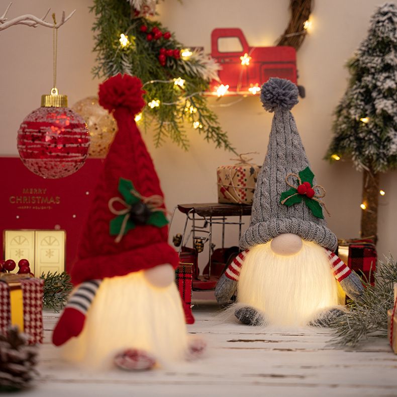 Glowing Knitted Gnome Doll wit - Home Decor Lighting Tree recension och pris