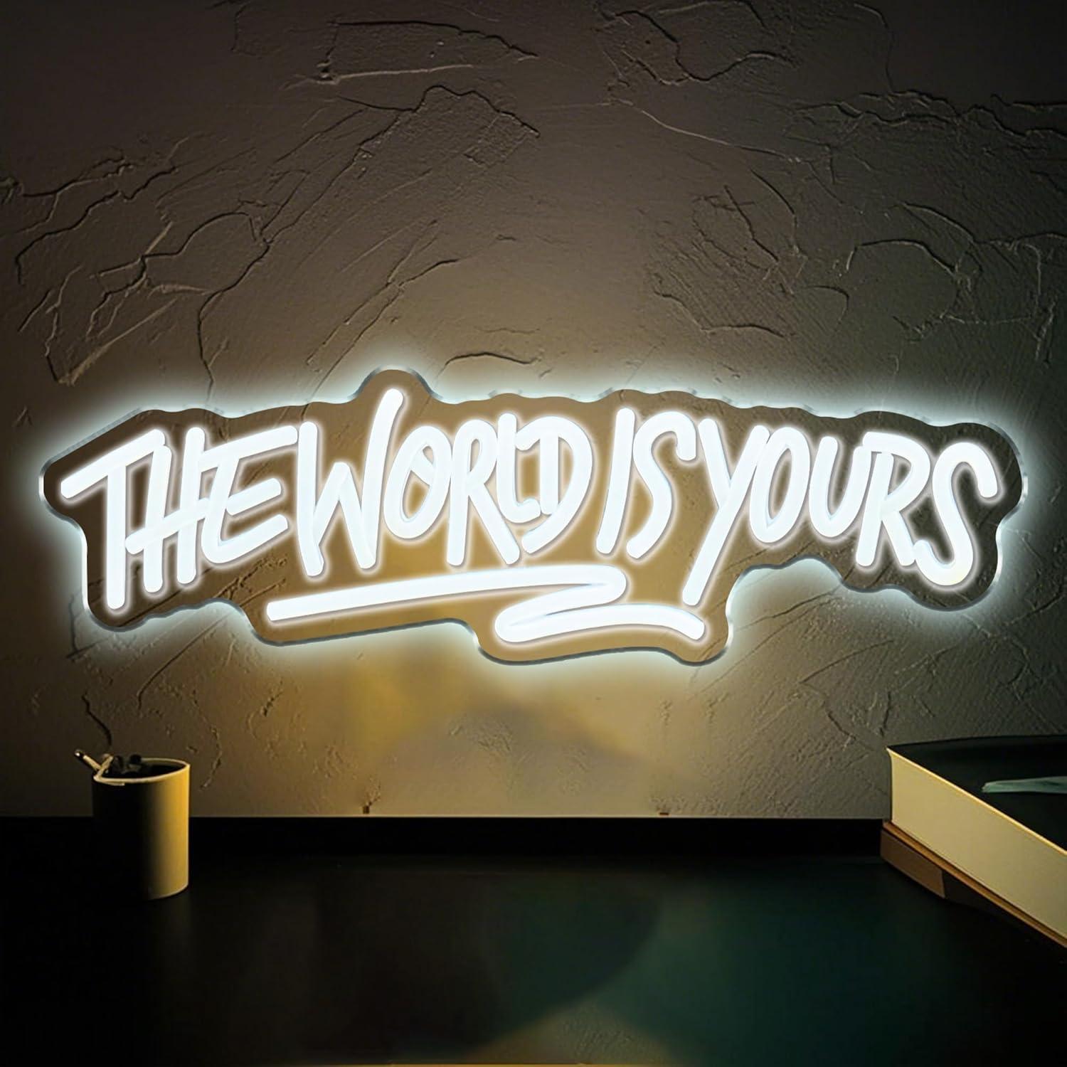 The World is Yours Neon Sign U - Led Lighting Wall Decor recension och pris
