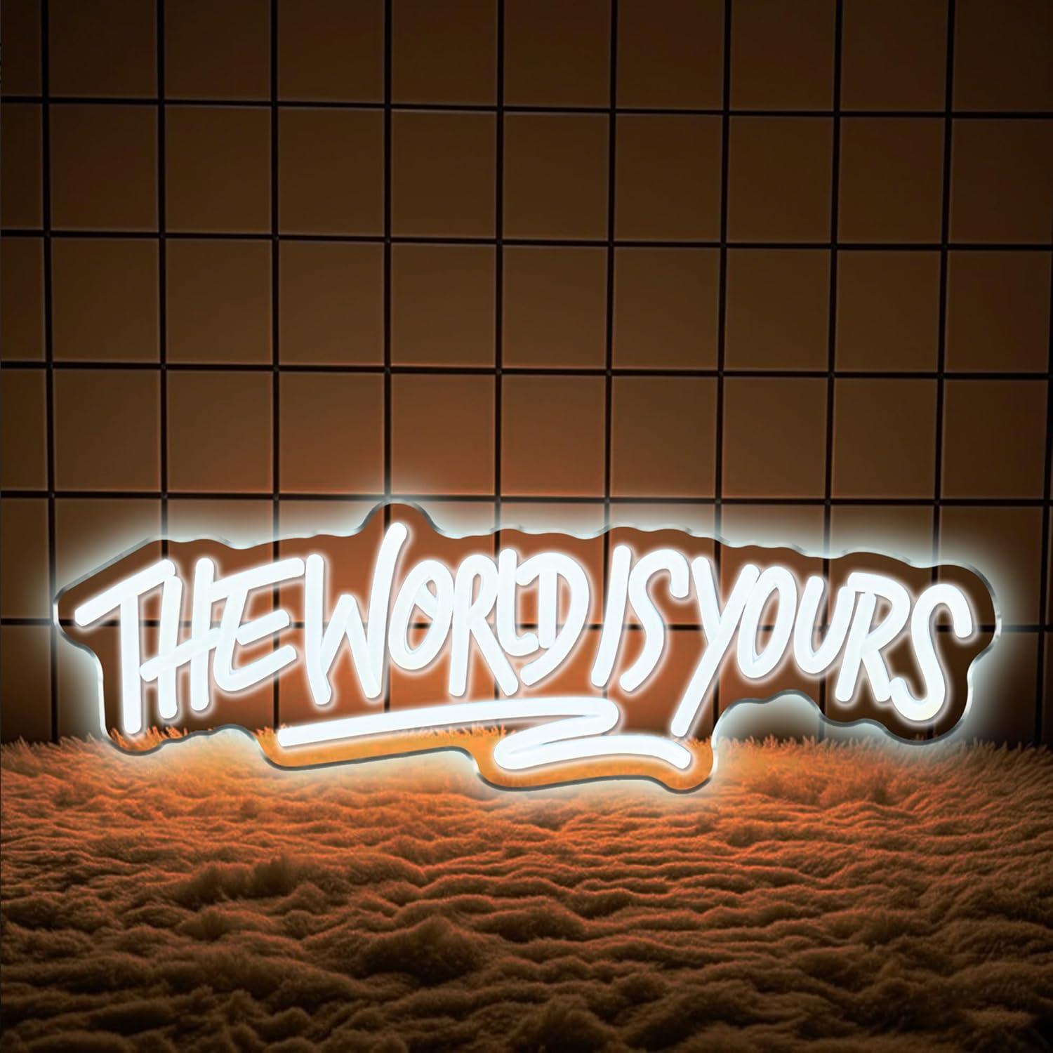 The World is Yours Neon Sign U - Led Lighting Wall Decor recension och pris