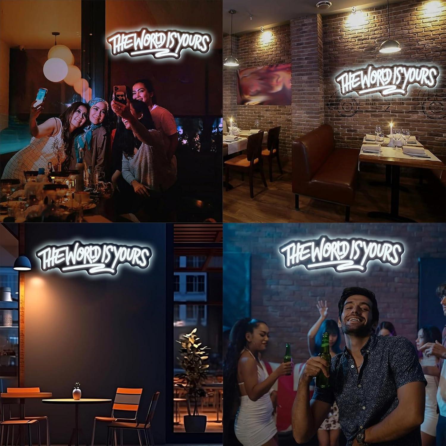 The World is Yours Neon Sign U - Led Lighting Wall Decor recension och pris