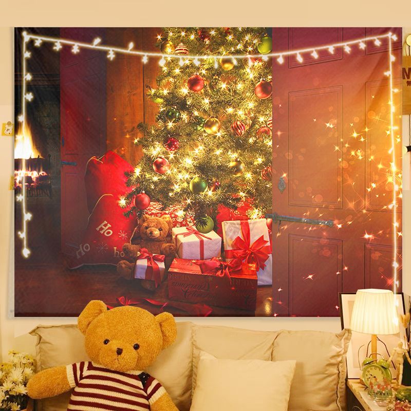 VIKAMA Wall Tapestry Christmas - Home Decor Lighting Tree recension och pris