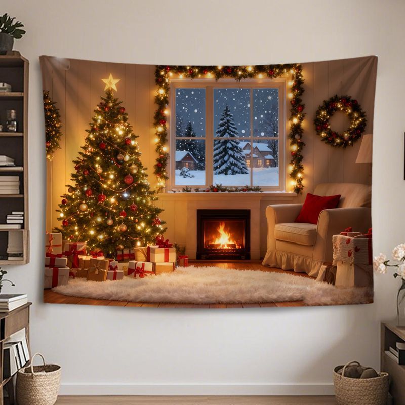 VIKAMA Wall Tapestry Christmas - Home Decor Lighting Tree recension och pris