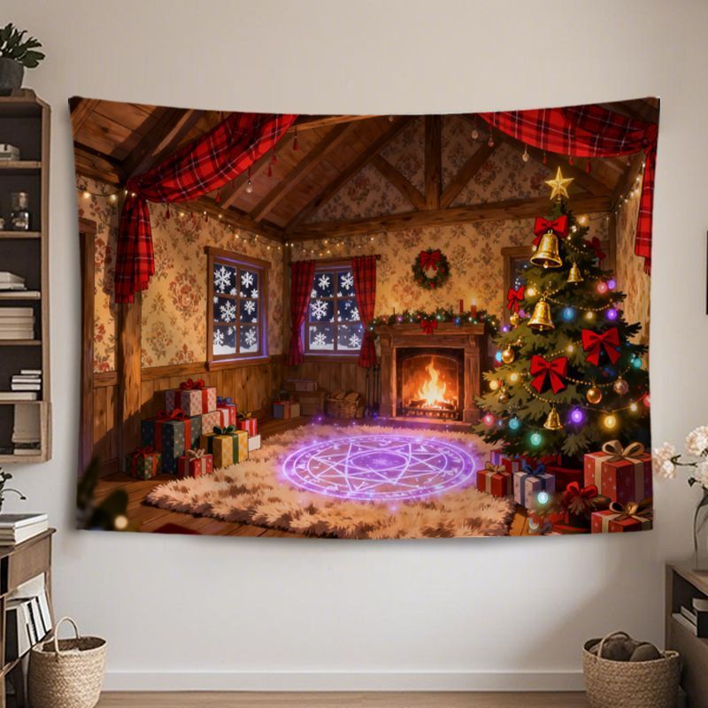 VIKAMA Wall Tapestry Christmas - Home Decor Lighting Tree recension och pris