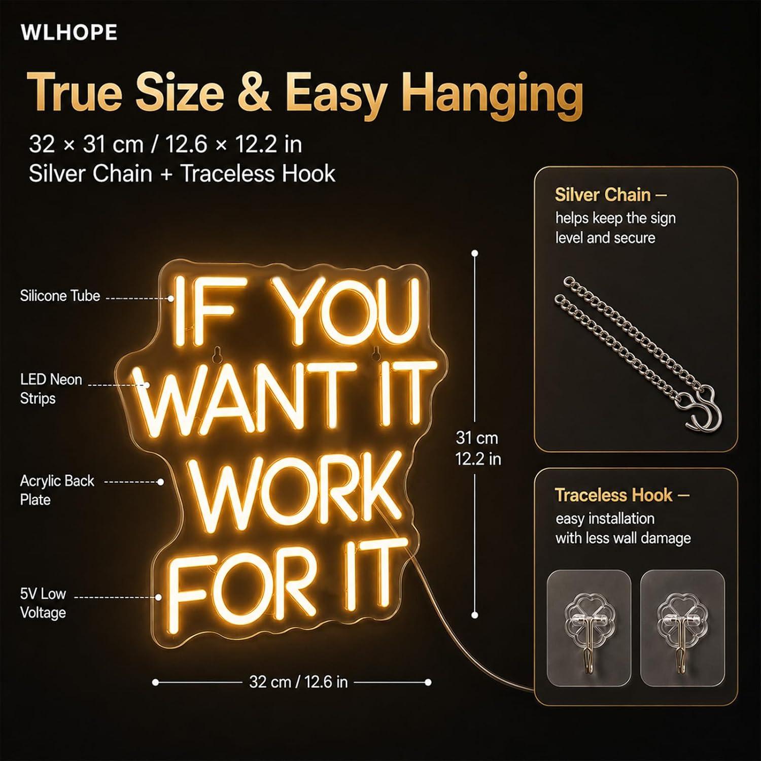 If You Want It Work For It Neo - Lighting Decor Company recension och pris